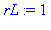 (Typesetting:-mprintslash)([rL := 1], [1])